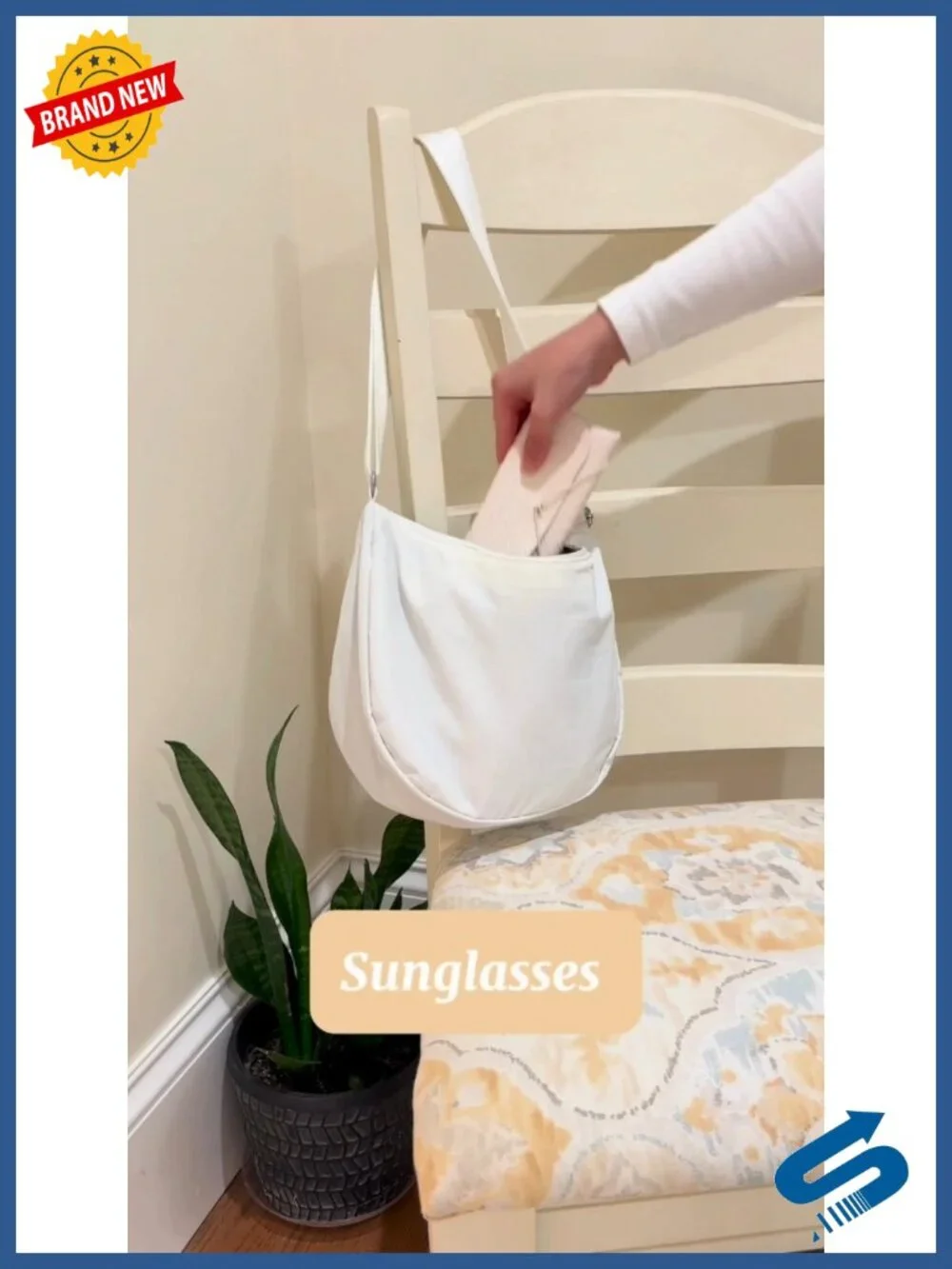 Lightweight Nylon Crossbody Bag with Adjustable Strap and Phone Pocket